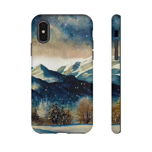 Snowy Colorado Rocky Mountains - Impact Resistant Phone Case iPhone X Matte